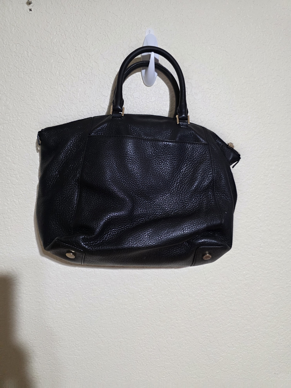 MICHAEL KORS Black Pebbled Leather Large Satchel with Gold Hardware - Picture 2 of 13